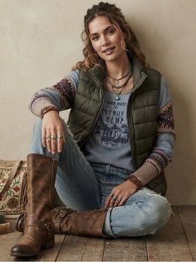 Free People We The Free Graphic Thermal Top Size S